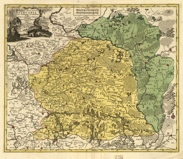 Mapa „Magnus Ducatus Lithuania” T.C. Lottera z 1780 r.